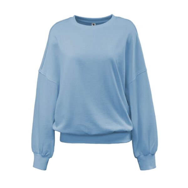 womens drop shoulder crew Thumbnail