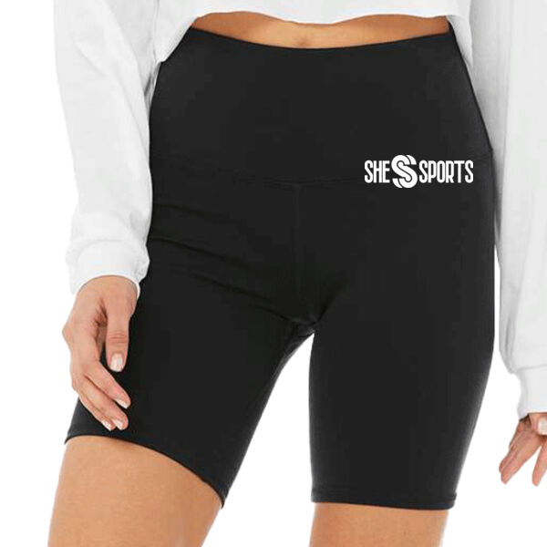 Womens High Waisted Biker Shorts Thumbnail